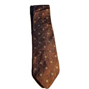Roger Talbott Best Of Class Parisian Men’s Rust Geometric Abstract Silk Necktie